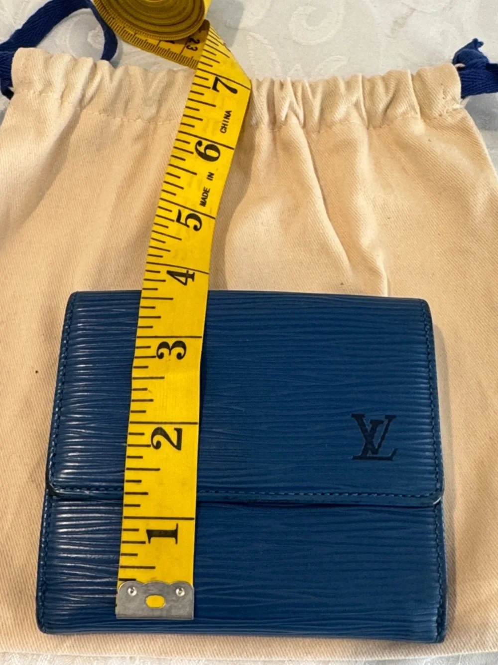Louis Vuitton Epi Leather Small Wallet in Blue